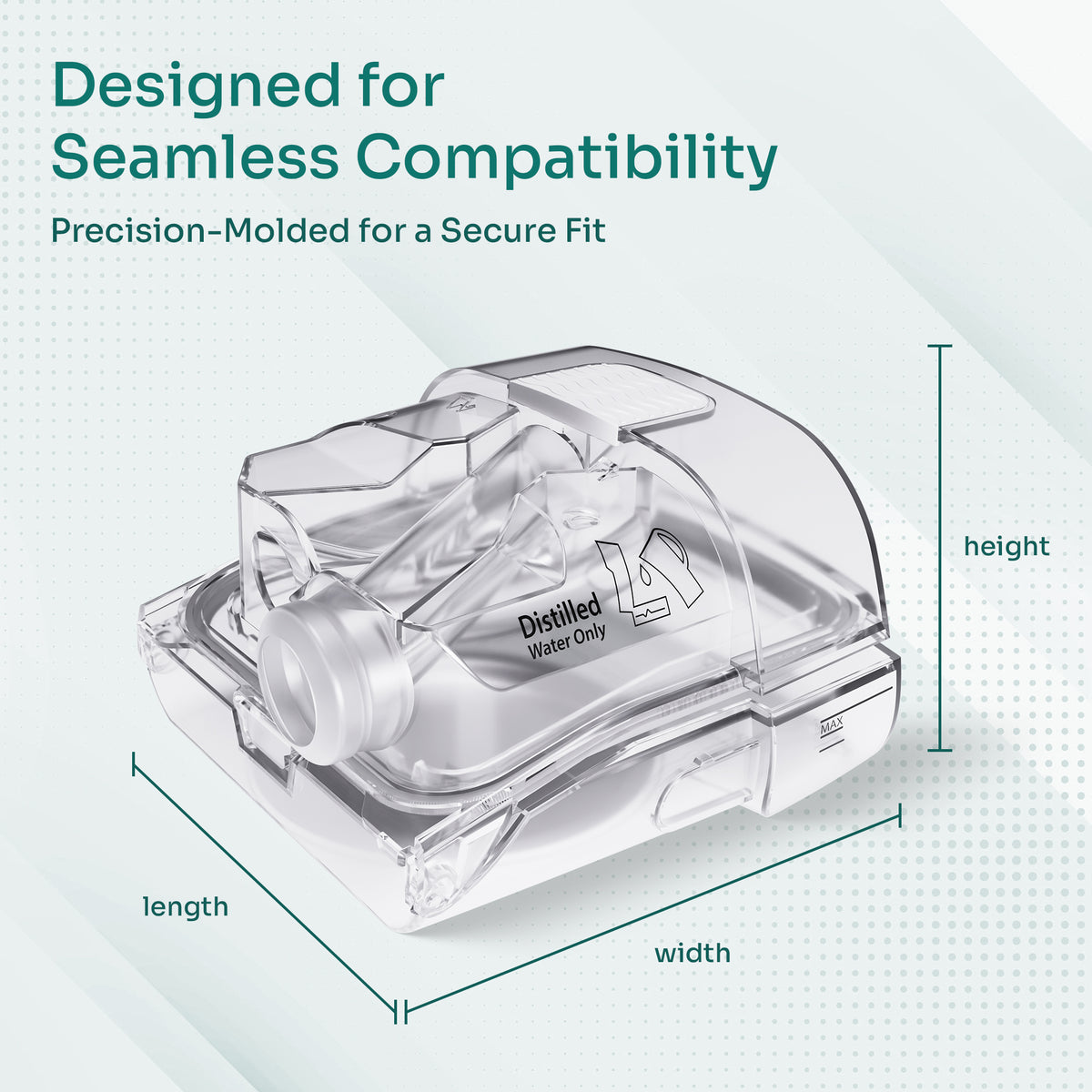 AeraMed CPAP Water Chamber — with 20 Ultra-Fine Filters