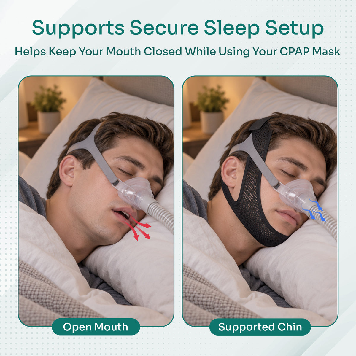 AeraMed CPAP Chin Strap — Adjustable, Breathable Chin Support