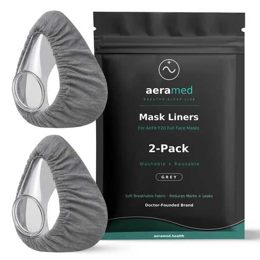 AeraMed CPAP Mask Liners — Soft Washable 2-Pack (Full Face F20 / Nasal N20)