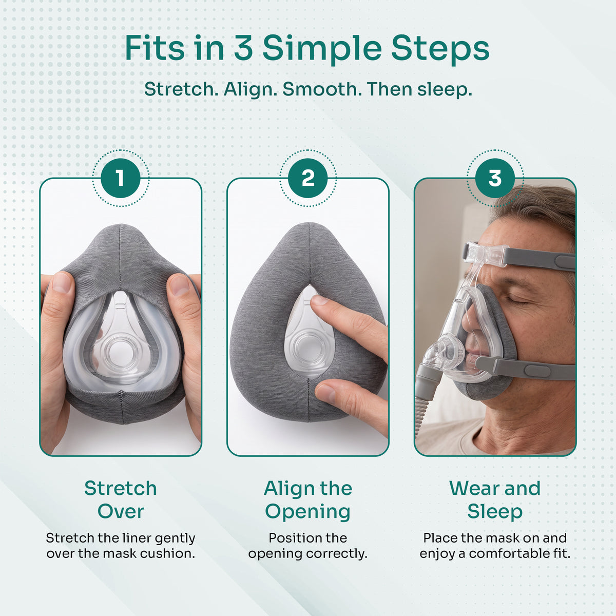 AeraMed CPAP Mask Liners — Soft Washable 2-Pack (Full Face F20 / Nasal N20)