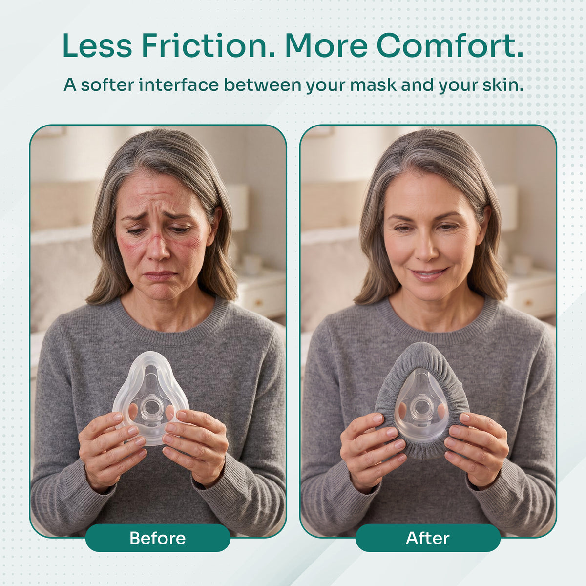 AeraMed CPAP Mask Liners — Soft Washable 2-Pack (Full Face F20 / Nasal N20)